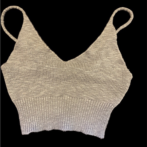 Lilac/ gray knit tank top - Picture 1 of 2
